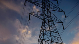 Power tower top sunset